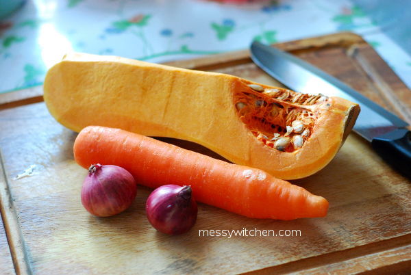 Ingredients For Roasted Butternut Squash & Carrot Soup